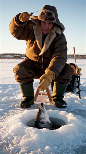 Fishing on the ice field🦈❄️13