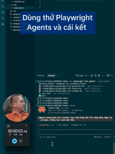 Hàng chính chủ lúc nào cũng ngon, có đúng không anh chị em. Thử tí với playwright agents nhé#tuantester #leanontiktok #softwaretester #tester #playwright