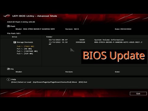ASUS ROG STRIX B650E F GAMING Motherboard BIOS update