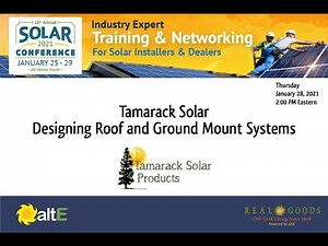 Tamarack Solar: Designing Roof and Ground Mount Systems