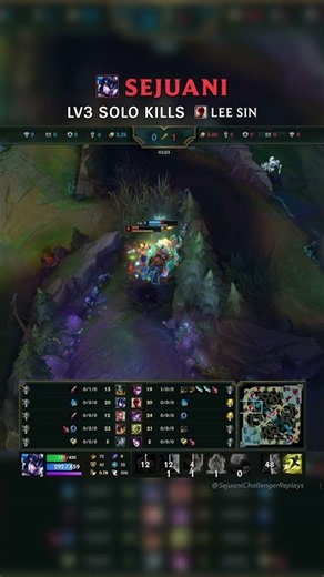 Sejuani LV3 SOLO KILLS Lee Sin | BR Master Patch 26.14 #shorts