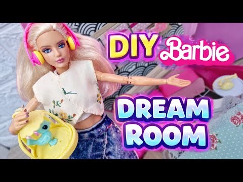 How to make DollHouse Bedroom in old Bag!!! DIY Barbie Dress & Unboxing New Doll Stuff!!