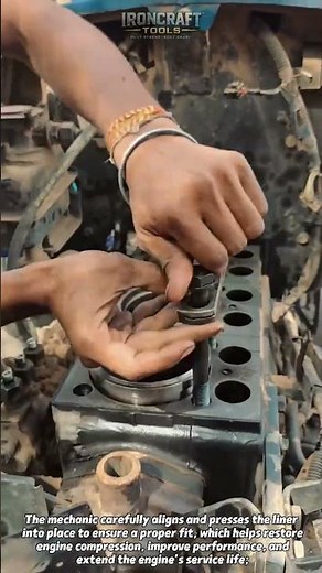 Tractor Engine Rebuild! Cylinder Liner Installation #Mechanic #Diesel #Repair