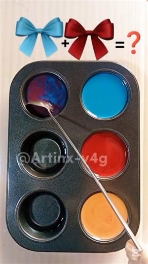 Color Palette / Turquoise Blue + Red + Soft Peach | Peach Coral Tide #colormixing #artshorts