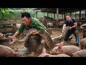 72 Hours of Terror 😱 Giant Python Attacks Pig Farm – Brutal Fight in the Mud! NO ESCAPE!