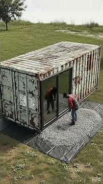 Rusty Container to Groomsmen Lounge #containerconversion #timelapse #beforeandafter #construction