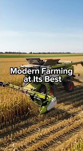 “Modern USA Farming – Giant Harvester in Action!”