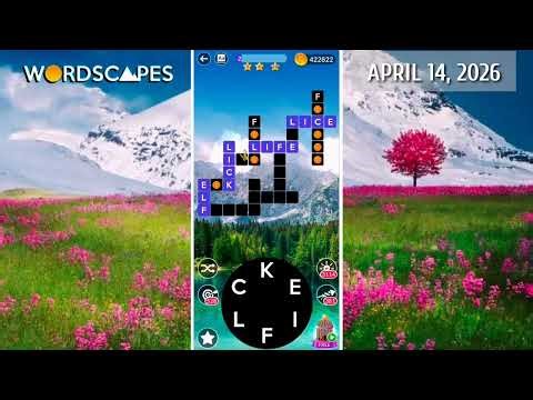 Wordscapes Daily Puzzle April 14, 2026 gameplay | Answers | Solution