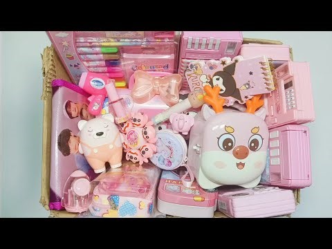 Latest pink unicorn stationery collection- pencil box, unicorn stationery kit, eraser sharpener, pen