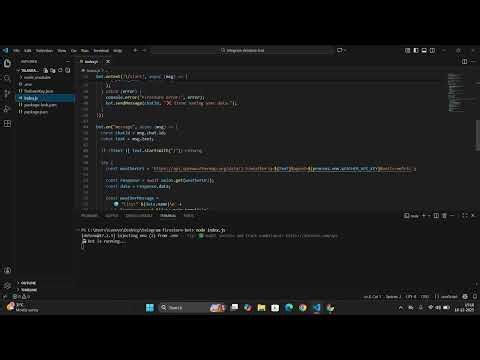 Telegram Chatbot With Firestore Database.(WeatherBot)