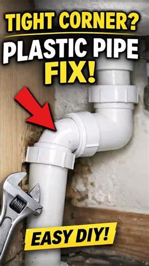 DIY Plumbing Basics 🔧 | Connecting a Plastic Pipe in a Tight Corner