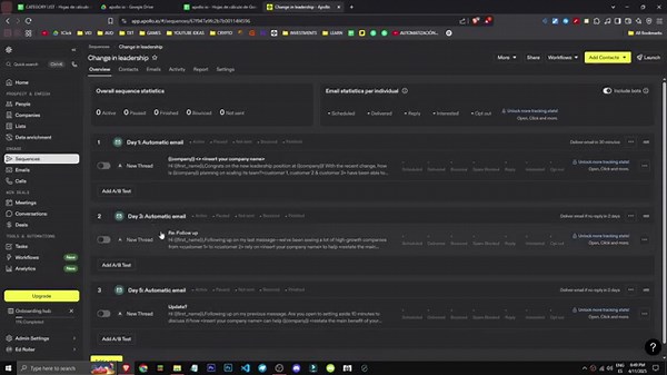 CONFIGURE your FIRST EMAIL SEQUENCE with APOLLO IO