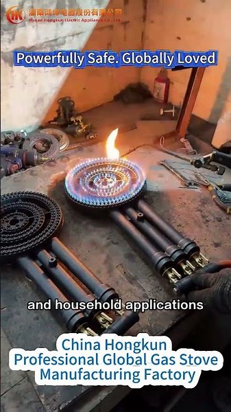Stove ignition‑test inspection, adjust flame condition to ensure stable and safe combustion.