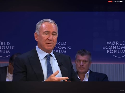 To contrast, this is what Ken said just 3 months ago at WEF:“There was a recent Harvard paper on this they called it AI work slop — that it looks good but if you sort of peel back the onion, the substance isn't there. I was with one of my colleagues who runs our commodities business, and they handed a report on that we were generating with an AI engine. Doesn't matter what the topic was, the first few sentences — wow, that's really insightful — and then you go down below that and it's all garbag