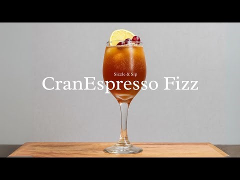 Cran Espresso Fizz | Iced Coffee Cranberry Sparkling Mocktail Recipe for Summer