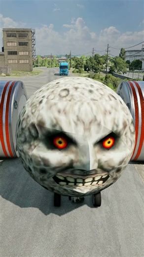 Mixed Colours Cement Truck vs Hydraulic Crush - BeamNG.Drive #shorts #beamngdrive #bus