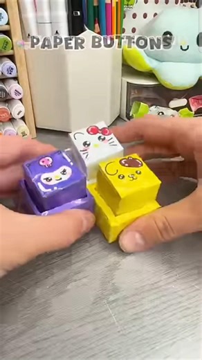 Diy cute paper button #diy #keyboard #papercraft #cute #viral #youtubeshorts