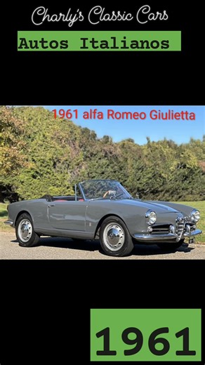 13K views · 302 reactions | Autos Italianos de 1961 #1961classics #galeríaretro #AutoAntiguo #AutosClásicos #vintagecars #AutomotiveHeritage | Charly's Classic Cars | Facebook