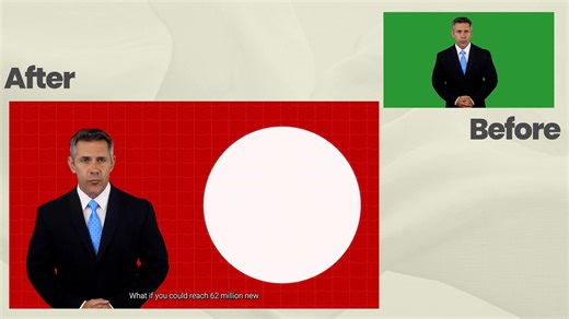 Chroma removal and add motion graphics