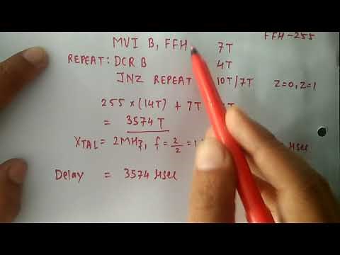 Program to Generate Delay using loop in loop / Nested loop method in 8085