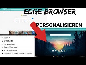 Edge Browser Personalisieren, Startseite, Downloads; Erweiterungen