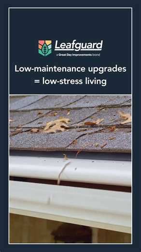 5 low-maintenance upgrades that make homeownership easier. More homeowners are choosing smart upgrades that take work off their plate and give them their time back. From clog-free gutters and solar panels to smart thermostats, automatic sprinklers, and durable wood siding, these 5 products are all about making life easier, so you can spend less time maintaining and more time enjoying your home. Call 1.800.Leafguard or click here: https://quote.Leafguard.com/. #GreatDayImprovements #WorryFree #Ma