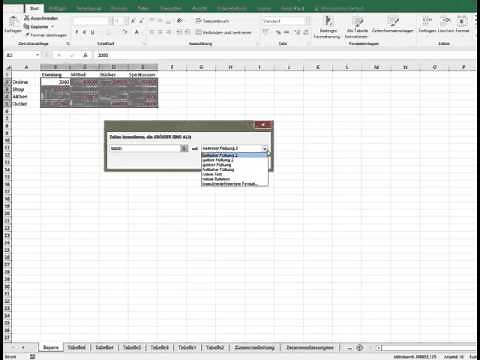 Bedingte Formatierung in Excel 2016