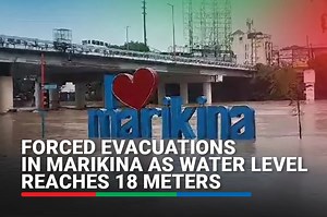 Marikina River water level reaches 18 meters, forced evacuation in effect | ABS-CBN News