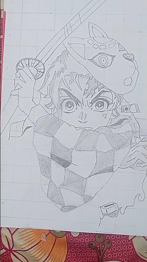 "How to Draw Tanjiro | Easy Demon Slayer Drawing Tutorial"#art💀☠️ tanjiro drawing banaya hun 🎨🖌️