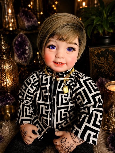Luk Thep Purple-eyed Spirit ~ Intuition & Luck ~ Prosperity ~ Protection ~ Sweet Psychic Boy ~ Haunted Doll - Etsy
