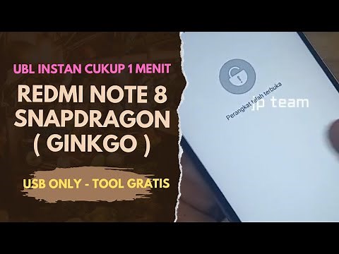 cukup 1 menit..!!! ubl instan redmi note 8 snapdragon ( ginkgo ) tool geratisan