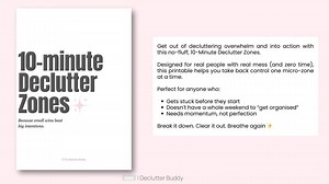 10-minute Declutter Zones | Printable Home Organisation Checklist | Realistic Declutter Guide for Busy Lives - Etsy