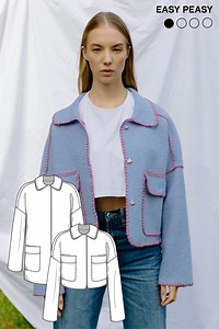 Blanket Coat Sewing Pattern NELLY Coat without sewing machine