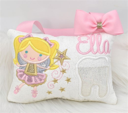 Gold Tooth Fairy Pillow, Tooth Fairy Pillow, Girls Tooth Pillow, Girl Tooth Fairy Pillow, Birthday Gift, Princess Personalized Tooth Pillow, - Etsy