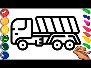 How to Draw a Dump Truck Easy | Dump Truck Drawing Step by Step
