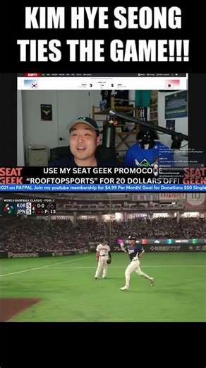 Hye Seong Kim Ties the Game vs Japan!!! #WBC