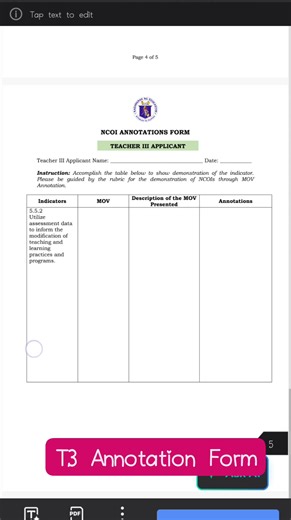 Teacher NCOI annotation form #deped #NCOI #Applicant #deped Part 5 | Sir Francis Francis TV