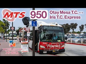 San Diego MTS New Flyer XN60 7510 Bus Ride