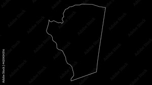 St. James Jamaica parish map outline animation