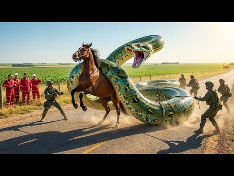 Heroic_Rescue _Team_Saves_Exhausted _Horse_From_Gaint_Python // Emergency _Rescue_Team