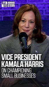 Vice President Kamala Harris explains why her optimism for the future stems from small business owners. | The Howard Stern Show