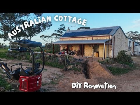 OLD Stone Cottage Renovation: Trenching Troubles and Finally Getting HUGE sheds done!