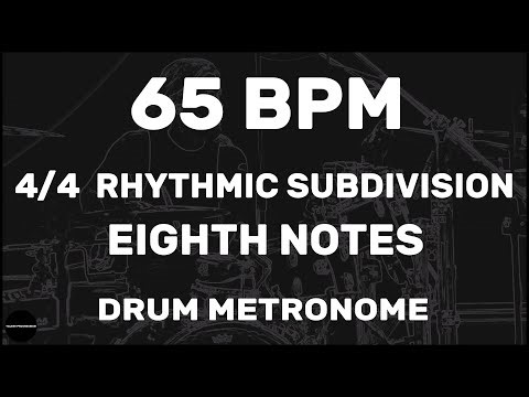 Eighth Notes | Drum Metronome Loop | 65 BPM