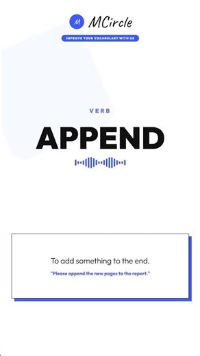 Learn English: What is Append? | Vocabulary Shorts