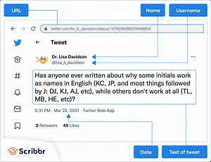 How to Cite Twitter in a Work