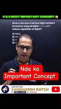 📚 NDA 2026 Maths Permutation & Combination | Important Short Trick | NDA 2026 #ndamaths #maths