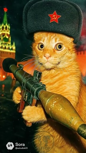 Red Meow: The Legendary Feline Agent 😼 #viral #animals #cats