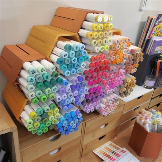 Modular Honeycomb Marker Holder & Drawer - 3D Print File STL 3MF Digital - Etsy