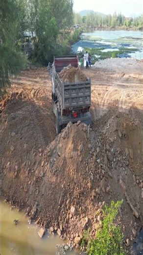 EP.327 Strong Komatsu D53P Dozer Pushing Stone Building New Road #pnmachines