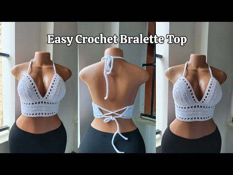 How to Crochet a Bralette Top | Easy Step-by-Step Tutorial for Beginners